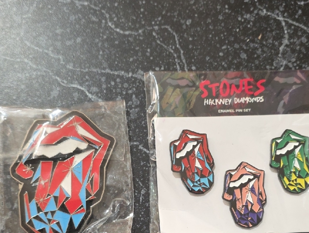The Rolling Stones Hackney Diamonds Pin Set - Red, Blue, Green